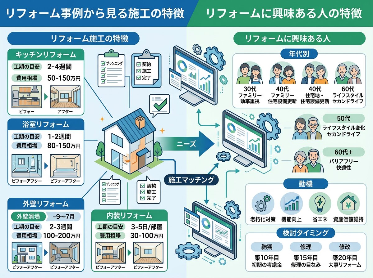 リフォーム事例から見る施工の特徴