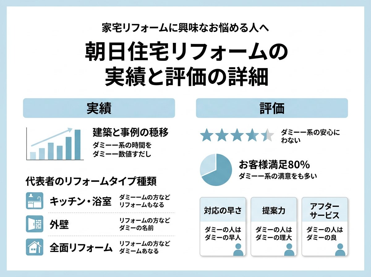 朝日住宅リフォームの実績と評価の詳細