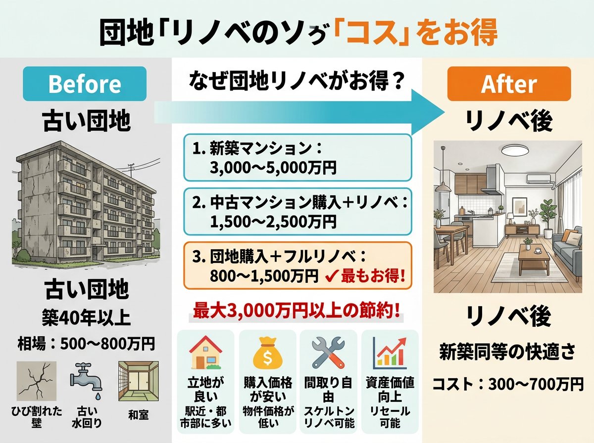 団地リノベのコストメリット