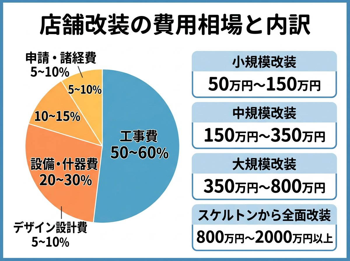 店舗改装の費用相場と内訳